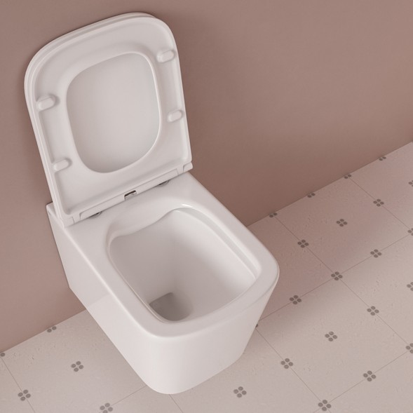 Унитаз подвесной безободковый IDDIS BILRNSEI25 &amp;quot;Bild&amp;quot; сиденье дюропласт, микролифт - BILRNSEI25 