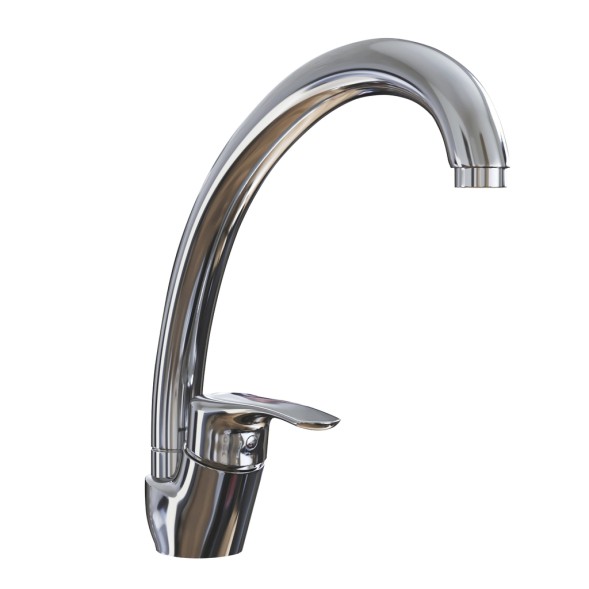 Смеситель для кухни 40k MIXLINE ML03-032 высокий излив б/отв боковая п/гайку (без подводки) - ML03-032 