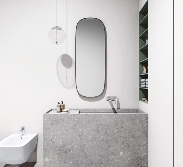 Смеситель настенный KLUDI AMEO для умывальника, внешняя монтажная часть, длина излива 235 мм, хром (412450575)