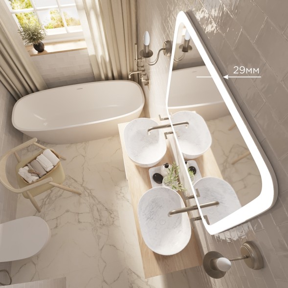 Зеркало MIXLINE &amp;quot;Стив&amp;quot; 1000*800 (ШВ) сенсорный выключатель, светодиодная подсветка - ФР-00001304 