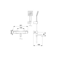 Смеситель для ванны термостат G3291 GAPPO ХРОМ - G3291
