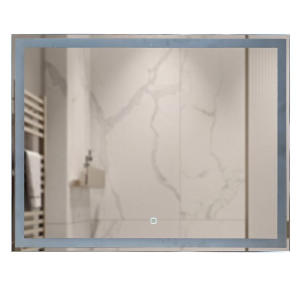 Зеркало MIXLINE &amp;quot;Норма-Лайт&amp;quot; 800*600 (ШВ) ал. профиль, сенсорный выключатель,светодиодная подсветка - LED-00002595 