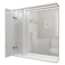 Зеркальный шкаф "Лайн-60" левый с подсветкой (ПВХ) - 553010