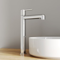 Смеситель для раковины 26к IDDIS AIGSB01i01 &amp;quot;Aiger&amp;quot; высокий, литой, п/гайку, ХРОМ - AIGSB01i01 