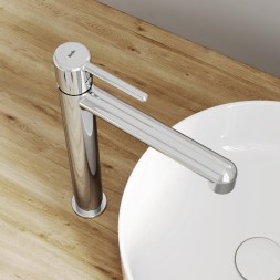 Смеситель для раковины 26к IDDIS AIGSB01i01 &amp;quot;Aiger&amp;quot; высокий, литой, п/гайку, ХРОМ - AIGSB01i01 