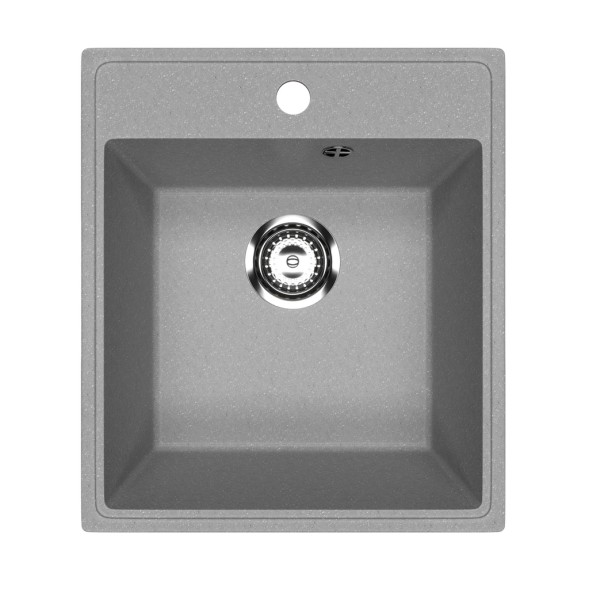 Мойкa ML-GMU02 УЛЬТРА прямоугольная, серый камень, 425*485 мм (глуб. чаши 175) - 00-001400 
