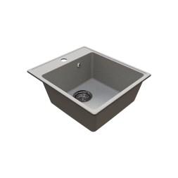Мойкa ML-GMU02 УЛЬТРА прямоугольная, серый камень, 425*485 мм (глуб. чаши 175) - 00-001400 