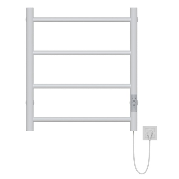 Полотенцесушитель MIXLINE VEGA  60х50 (таймер, 201 Вт, 4 перекладины) электрический БЕЛЫЙ - ML-556341 