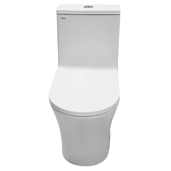 Унитаз моноблок Azario Vally торнадо, в комплекте с бачком и сиденьем микролифт дюропласт 690х360х760 (AZ-80687)