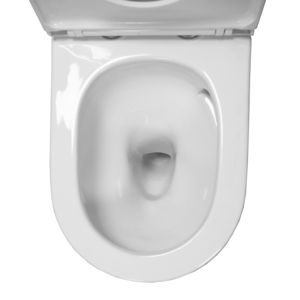 Унитаз моноблок Azario Vally торнадо, в комплекте с бачком и сиденьем микролифт дюропласт 690х360х760 (AZ-80687)