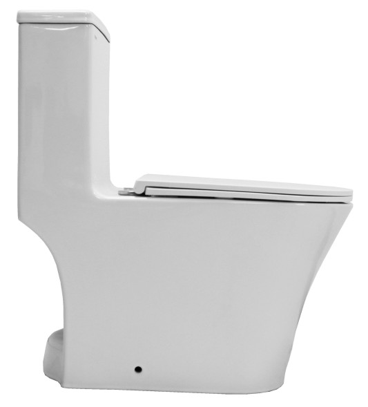 Унитаз моноблок Azario Vally торнадо, в комплекте с бачком и сиденьем микролифт дюропласт 690х360х760 (AZ-80687)