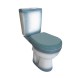 Унитаз-компакт &amp;quot;Рио&amp;quot; зеленый (гориз, нижн, сид. полип., 2-кн.арм.) (Rosa) - 4640021065730 