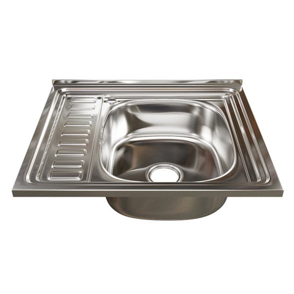 Мойка 60х50 (0,8) прав вып 3 1/2 MIXLINE 18см  с сифоном - 538195 