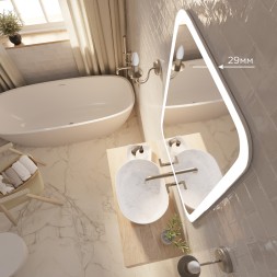 Зеркало MIXLINE &amp;quot;Стив&amp;quot; 685*915 (ШВ) сенсорный выключатель, светодиодная подсветка - ФР-00001480 