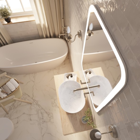 Зеркало MIXLINE &amp;quot;Стив&amp;quot; 685*915 (ШВ) сенсорный выключатель, светодиодная подсветка - ФР-00001480 