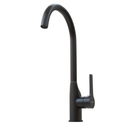 Смеситель для кухни 35k MIXLINE ML23-032 &amp;quot;Round Black&amp;quot; высокий излив боковая ручка ЧЕРНЫЙ - ML23-032 