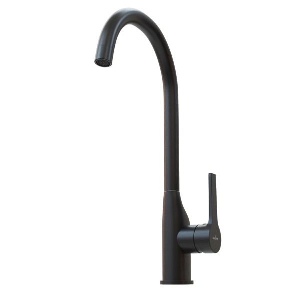 Смеситель для кухни 35k MIXLINE ML23-032 &amp;quot;Round Black&amp;quot; высокий излив боковая ручка ЧЕРНЫЙ - ML23-032 