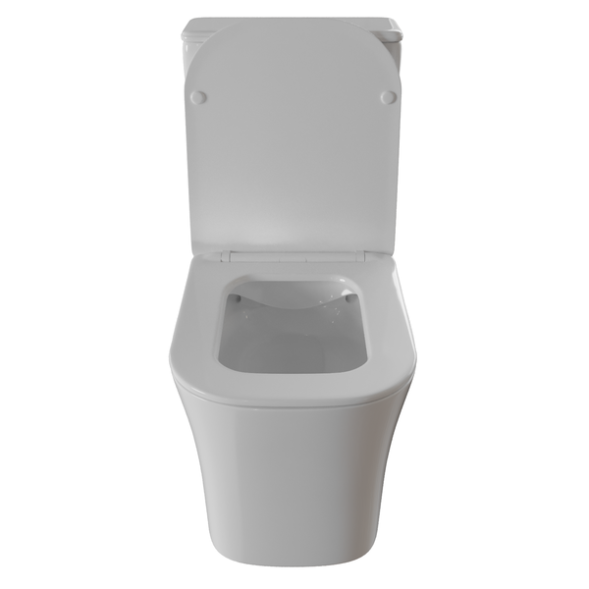 Унитаз-компакт безободковый WAVE PROMO гориз, нижн, 2-кн.арм, сид. дюропл, м/л, быстр, БЕЛЫЙ глянец - 551845 