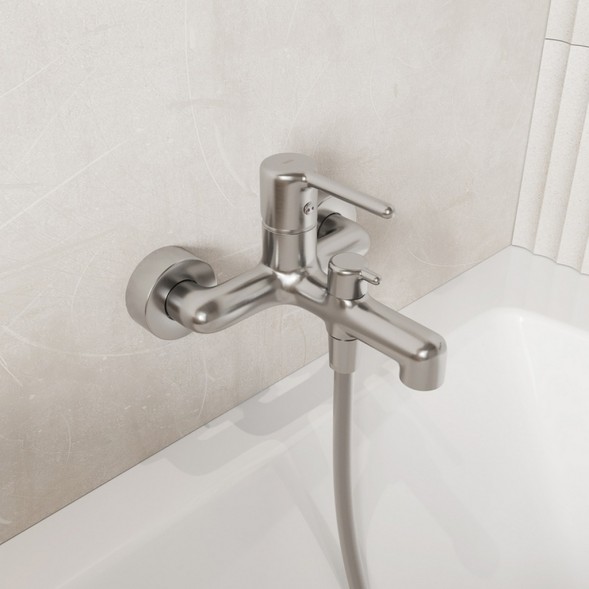 Смеситель для ванны 35к IDDIS AIGBC00i02WA &amp;quot;Aiger&amp;quot; без душ. аксессуаров, ХРОМ матовый - AIGBC00i02WA 