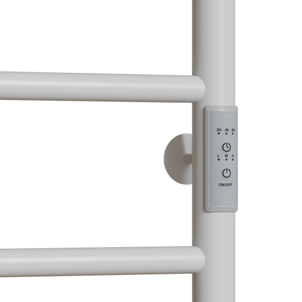Полотенцесушитель MIXLINE VEGA  80х50 (таймер, 289 Вт, 6 перекладин) электрический БЕЛЫЙ - ML-556348 