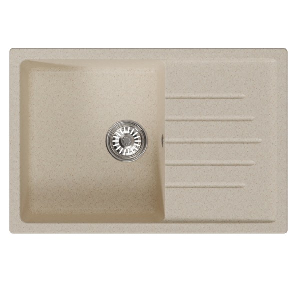 Мойка ML-GM19 КОМФОРТ с крылом, бежевая (328), 750*500*200мм - 00-00009401 