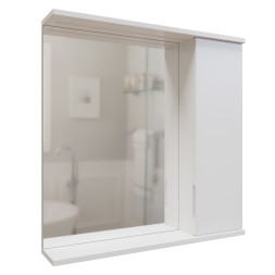 Зеркальный шкаф "Лайн-70" правый с подсветкой (ПВХ) - 553017