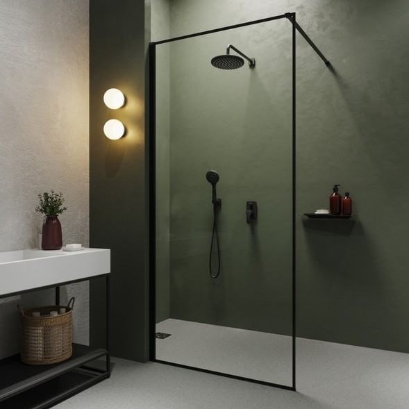 Душевая система 35к IDDIS RAYBL02i67 &amp;quot;Ray&amp;quot; лейка &amp;quot;Тропический душ&amp;quot;, встраиваемая ЧЕРНЫЙ матовый - RAYBL02i67 