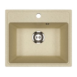 Мойкa ML-GMU03 УЛЬТРА прямоугольная, бежевый камень, 490*420 мм (глуб. чаши 170) - 00-001407 