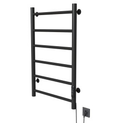 Полотенцесушитель MIXLINE VEGA 80х50 (таймер, 289 Вт, 6 перекладин) электрический ЧЕРНЫЙ - ML-556349