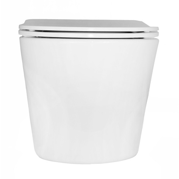 Унитаз подвесной Azario Teramo 480х365х360 безободковый, в комплекте с сидением микролифт, белый (AZ-0053 SP)