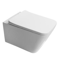 Унитаз подвесной Azario Indor Торнадо, с сиденьем микролифт/дюропласт 520*360*360 (AZ-9004WT)