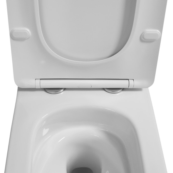 Унитаз подвесной Azario Indor Торнадо, с сиденьем микролифт/дюропласт 520*360*360 (AZ-9004WT)