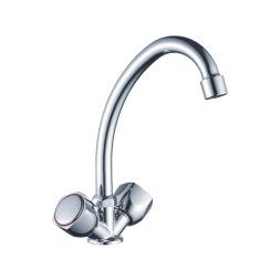 Смеситель для кухни 1/2 кер CN4009 CRON высокий пов. излив,  ХРОМ - CN4009