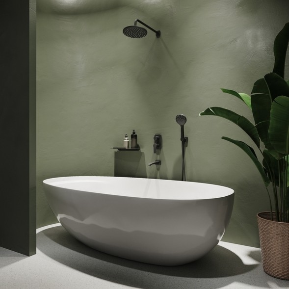 Душевая система 35к IDDIS RAYBL03i68 &amp;quot;Ray&amp;quot; лейка &amp;quot;Тропический душ&amp;quot;, встраиваемая,  ЧЕРНЫЙ матовый - RAYBL03i68 