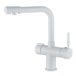 Смеситель для кухни 35к HB70088-8 HAIBA с вых. для питьевого фильтра б/отв п/гайку БЕЛЫЙ^ - HB70088-8