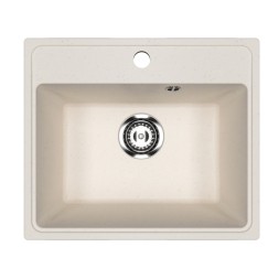 Мойкa ML-GMU03 УЛЬТРА прямоугольная, белый камень, 490*420 мм (глуб. чаши 170) - 00-001406 