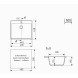 Мойкa ML-GMU03 УЛЬТРА прямоугольная, белый камень, 490*420 мм (глуб. чаши 170) - 00-001406 
