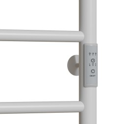 Полотенцесушитель MIXLINE VEGA 80х50 (таймер, 318Вт, 5 перекладин + ПОЛКА) электрический БЕЛЫЙ - ML-556354