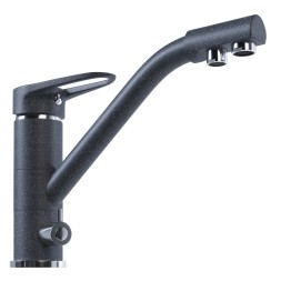 Смеситель для кухни 40к MIXLINE ML-GS05 (309) темно-серый с вых. для питьевого фильтра - 00-00000613
