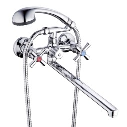 Смеситель для ванны и раковины 1/2 кер Glauf QMT7-B722 картриджн перекл - QMT7-B722