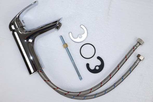 Смеситель для раковины AZARIO SINTRA керамический картридж, хром (AZ-WKF168042C)