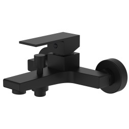 Смеситель для ванны и душа Azario EDDIE с ручным душем, керамический картридж, черный матовый (AZ-WQY238207PA)