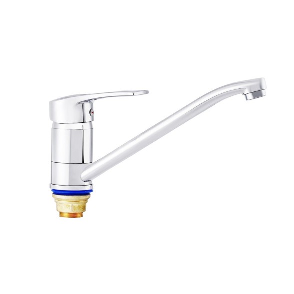 Смеситель для кухни 40к ПРОФСАН ПСМ-425-017 &amp;quot;ПЛЮС&amp;quot; длин. пов. изли, без подводки, п/гайку, ХРОМ - PSM-425-017 