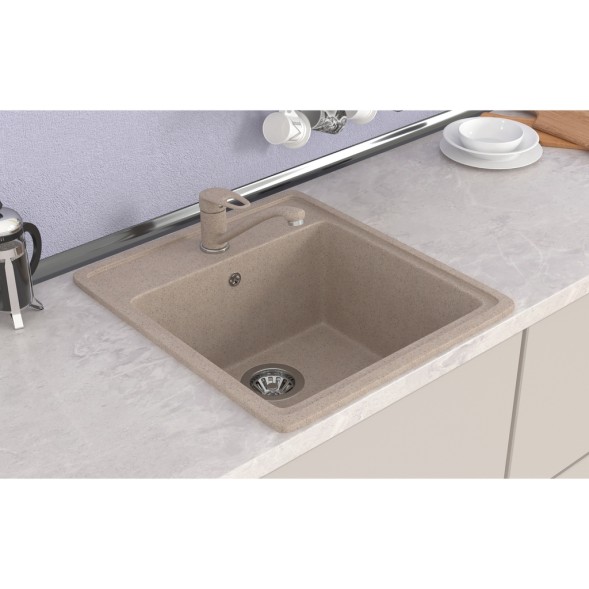 Мойка ML-GMS10 СТАНДАРТ прямоугольная, песочный (302), 460*505*190мм - 00-00002362 