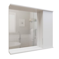 Зеркальный шкаф &amp;quot;Лайн-80&amp;quot; правый с подсветкой (ПВХ) - 553018 