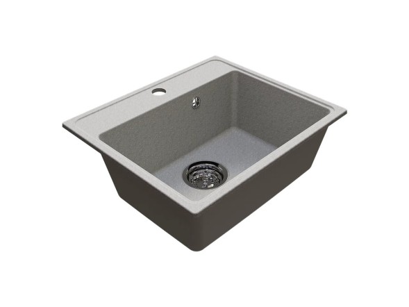 Мойкa ML-GMU03 УЛЬТРА прямоугольная, серый камень, 490*420 мм (глуб. чаши 170) - 00-001408 