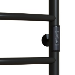 Полотенцесушитель MIXLINE VEGA 80х50 (таймер, 318Вт, 5 перекладин + ПОЛКА) электрический ЧЕРНЫЙ - ML-556355