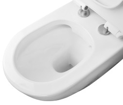 Унитаз-компакт Azario CORSA 630x380x830 напольный, безободковый с бачком и сиденьем микролифт (AZ-2062S)