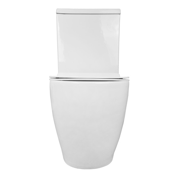 Унитаз-компакт Azario CORSA 630x380x830 напольный, безободковый с бачком и сиденьем микролифт (AZ-2062S)