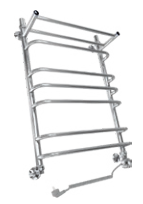 Полотенцесушитель электрический ДВИН FQ Electro лесенка с полкой 80/50, ТЭН справа, полированный (4627106968346)